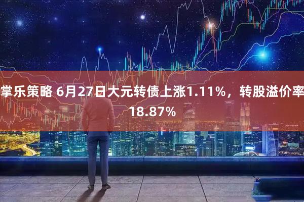 掌乐策略 6月27日大元转债上涨1.11%，转股溢价率18.87%
