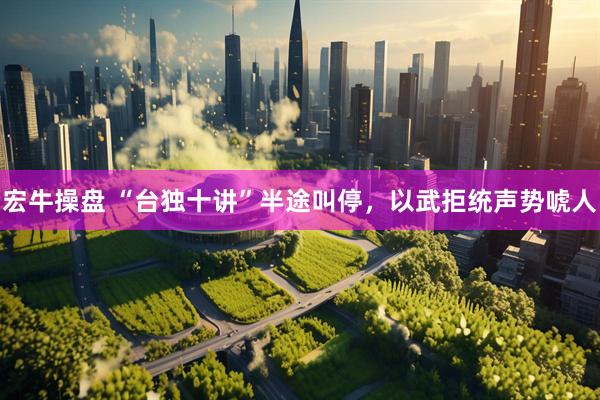 宏牛操盘 “台独十讲”半途叫停，以武拒统声势唬人